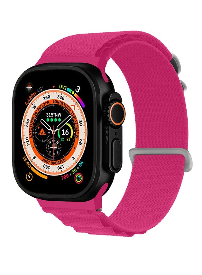 Replacement Band for Apple Watch Band 38mm 40mm 41mm (42mm Series 10) - Alpine Loop Band for Women Men - Adjustable With Metal G-Hook - Pink - Image 4